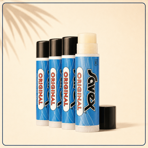 Savex Original Lip Balm 4-Pack sleek retro product image