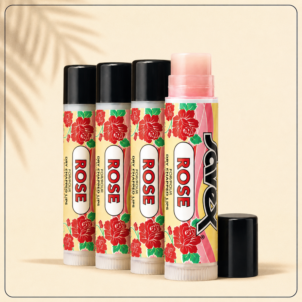 Savex Rose Lip Balm 4-Pack